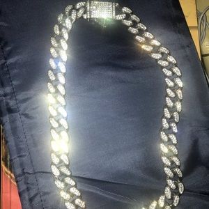 White gold Cuban chain
